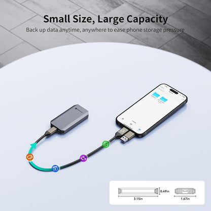 Yottamaster 1TB External SSD, Up to 460MB/s 2 in 1 USB C Cable & Lanyard Portable Solid State Drives, Supports 4K ProRes HDR Compatible with iPhone 16 Pro Max, Smartphone, Tablet, Laptop