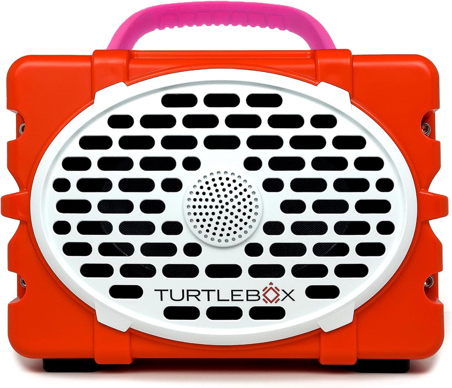 Turtlebox Original Gen 3: Portable Outdoor Bluetooth Speaker – Ultra-Loud (120dB), Waterproof (IP67), Rugged, Impact-Resistant, 3-Day Battery | Party Mode: Unlimited Pairing Stereo, Orange/Hot Pink