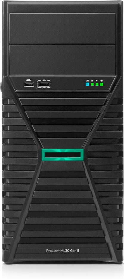 Hewlett Packard Enterprise ProLiant ML30 Gen11 Tower Server w/one Inte Xeon 6315P Processor, 2.8GHz, 4c 1P 1x16GB-U 4LFF-NHP 2x1TB HDD 1x350W PS (HPE Smart Choice P83315-005)