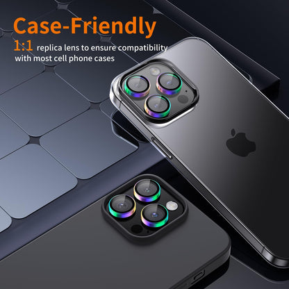Hoerrye [3+1] for phone 15 Pro Max/phone 15 Pro Camera Lens Protector, [Keep Lens Original Design] [Truly Shatterproof] 9H Tempered Glass Camera Cover Screen Protector Accessories,Colorful 2 Pack