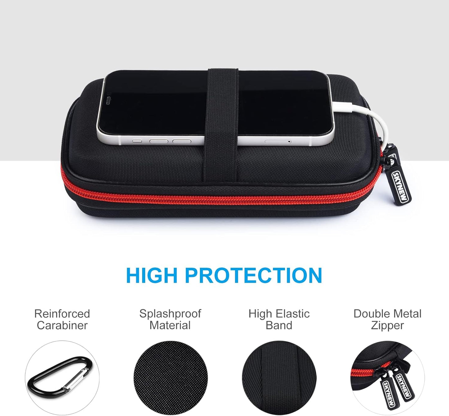 Hard Travel Case for Ekrist/LanLuk Portable Charger Power Bank 25800mAh, Power Bank Case for Anker PowerCore 10000mAh, Samsung T7 Touch and Seagate Portable 2TB