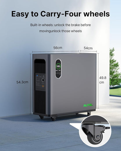 Autel 3072Wh Portable Power Station, Automotive-Grade LiFePO₄ Power Station, 120V AC Outlets x 5, 1.2H Fast Charge, Solar Generator for Home Use, Power Outage, RV, Camping, Emergencies