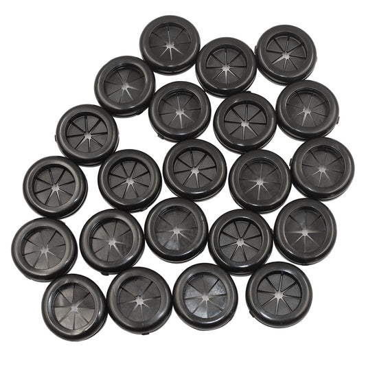 Rubber Grommets for Wiring, 7/8 Inch Drill Hole 11/16 Inch ID, Firewall Grommets Automotive Cable Cords Hoses Protection, Double-Sided Rubber Plugs for Round Holes, 22 Pcs, 18x22 mm