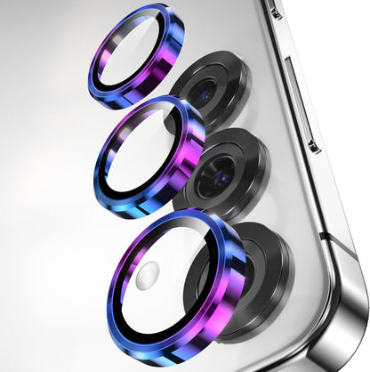 YWXTW Camera Lens Protector for Samsung Galaxy S25+ Plus Accessories [1:1 Fit & Ultra Clarity] 9H Tempered Glass Metal Individual Ring Camera Cover Screen Protector, Case Friendly (Multi-Coloured)