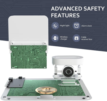 [2025 UV-Coating] COLSUR Wireless Charging Station, 3 in 1 Charging Station, Alarm Clock with Wireless Charger, iPhone 12/13/14/15/16 Pro/13 Mini/13 Pro Max/12 pro, AirPods