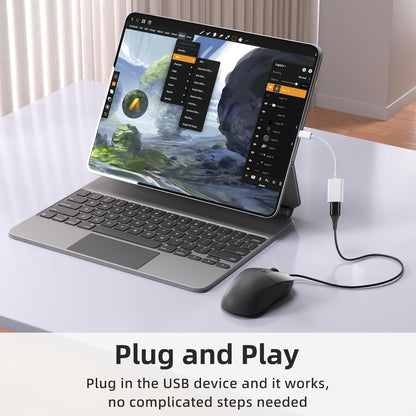 USB C to USB 3.0 Adapter [2 Pack], USB C Male to USB Female OTG Cable Thunderbolt3 to USB Adapter Compatible with MacBook Pro/Air, iPhone 16 Pro Max/16 Plus/16/15, Galaxy S24/S23/S22/S21