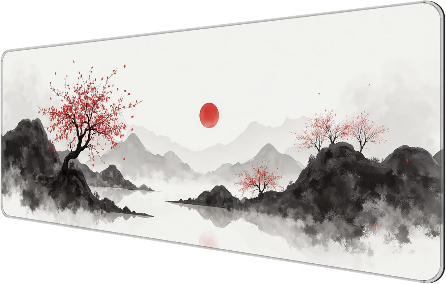 Dynippy Thin Extended Gaming Mouse Pad （31.5 * 11.8 * 0.08 inch） with Stitched Edges Large Mousepad Long XXL Keyboard and Mouse pad Desk Mat for Gaming Office & Home - Artistic Painting