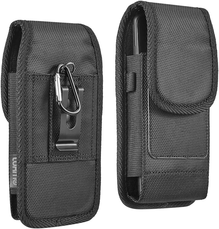 Cell Phone Holster for iPhone 16,16 Pro,16e,15,15 Pro,14,14 Pro 13,13 Pro 12,12 Pro,11 Galaxy S25 S24 S23 S22 Case with Belt Clip Phone Belt Holder Carrying Pouch Cover (Fits Otterbox Case on Case on)