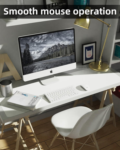 Desk mat Large, Leather Desk Pad Protector,Office Desk Mat,Mouse Pad, Non-Slip Desk Blotter, Laptop Desk Pad, Waterproof Desk Writing Pad for Office&Home (Ivory White, 48" x 24")