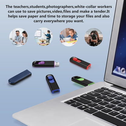 64GB USB Flash Drive 2 Pack 64 GB USB Thumb Drive Memory Stick Jump Drives Pendrive for Storage (2 Colors, 64G)