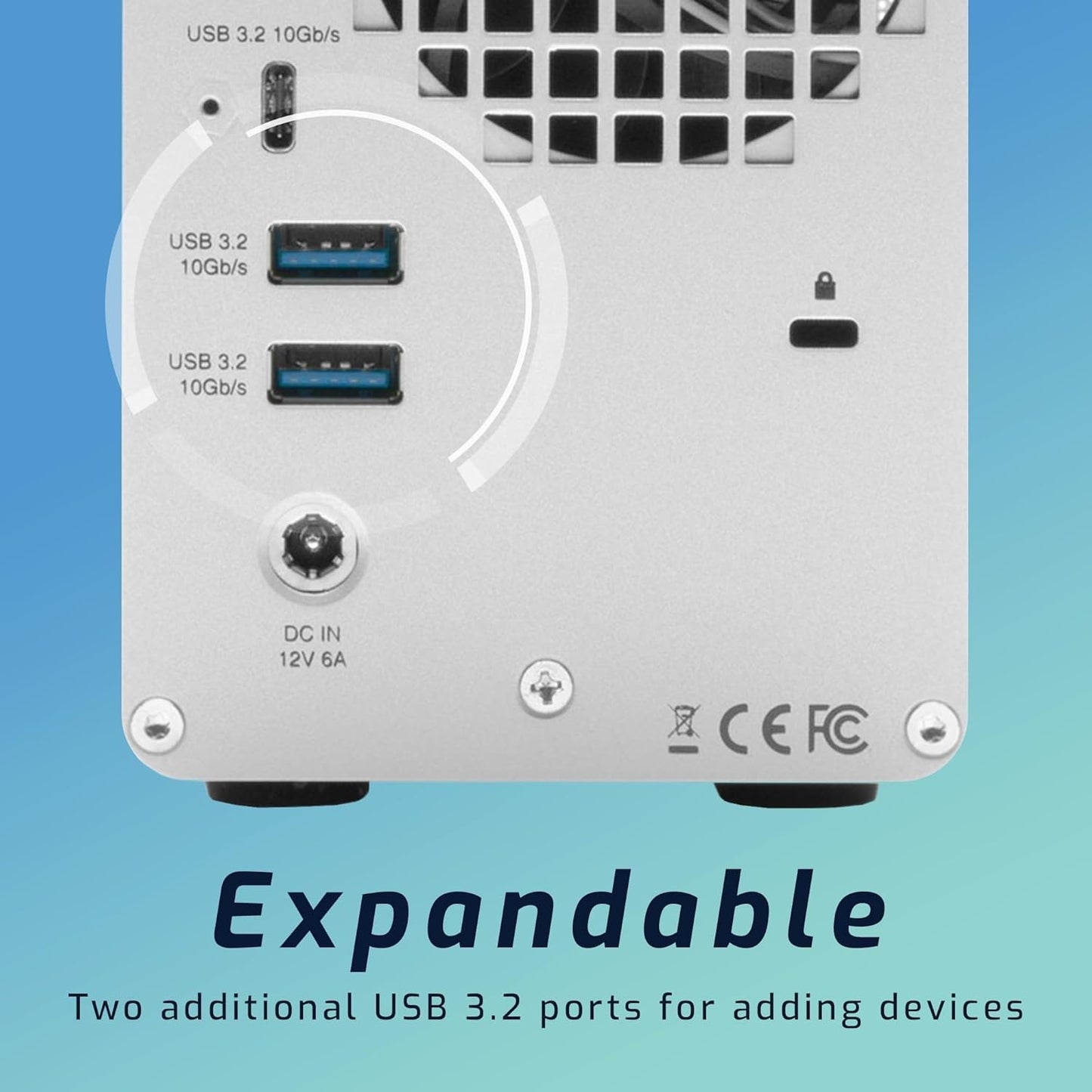 OWC 12TB Mercury Elite Pro Dual USB-C/Thunderbolt 3 External Raid Storage Enclosure with 3Port HUB for Mac and PC