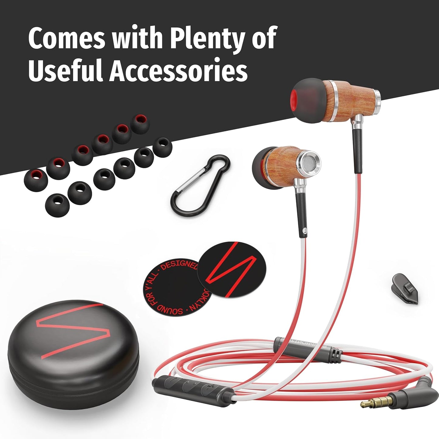 Symphonized Wired Earbuds with Microphone – 90% Noise Cancelling Ear buds with Mic, in Ear Headphones Wire for Computer & Phone, Earphones 3.5 mm Jack