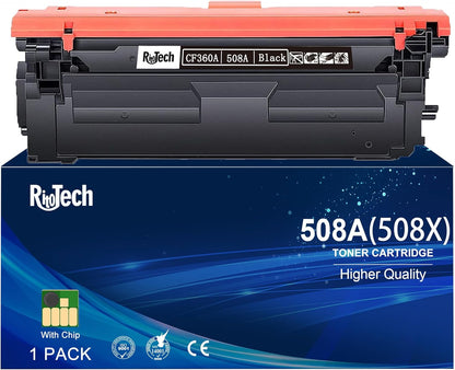 508A Black Toner Cartridge, Replacement Compatible for HP M553 508 508X CF360A CF360X for Color Laserjet Enterprise M553 M552 m553dn m553n MFP M577 Series Printer, with Upgraded Smart Chip (1-Pack )