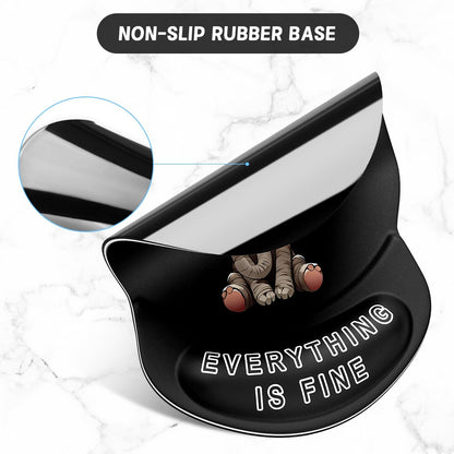 ITNRSIIET Ergonomic Mouse Pad with Gel Wrist Support Small Wrist Rest Smooth Surface Non-Slip PU Base Comfortable Office Supplies Pain Relief, 8.7 x 7.2 inches, Pretty Fine Elephant