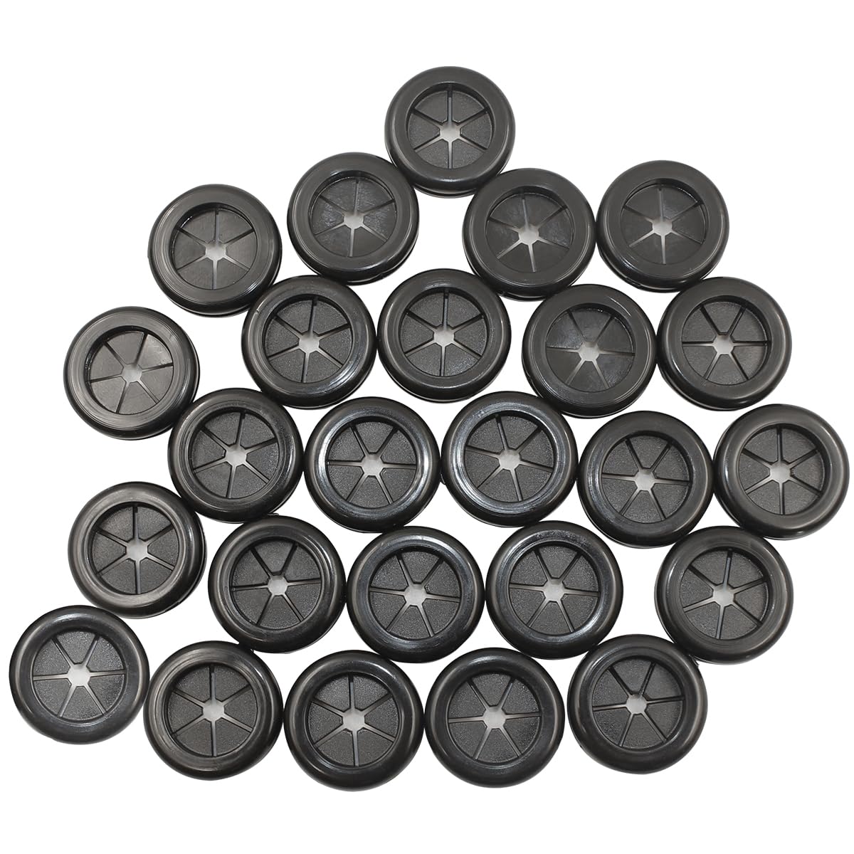 3/4 inch Rubber Grommets for Wiring, 5/8 Inch ID, Firewall Grommets Automotive Cable Cords Hoses Protection, Double-Sided Rubber Plugs for Round Holes, 25 Pcs, 16x20 mm