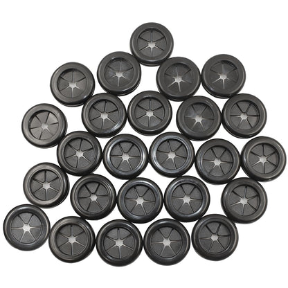 3/4 inch Rubber Grommets for Wiring, 5/8 Inch ID, Firewall Grommets Automotive Cable Cords Hoses Protection, Double-Sided Rubber Plugs for Round Holes, 25 Pcs, 16x20 mm