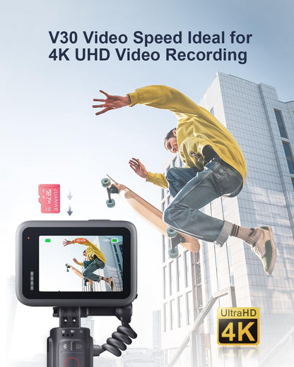 JUANWE 64GB Micro SD Card 5 Pack with SD Adapter 64GB SD Card Memory Card Class 10 microSDXC V30 4K Video Recording U3 A1 TF Card for Dash Cam, Camera, Phone