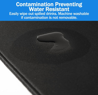 Large Extended Gaming Desk Mousepad (800x300x3mm) - Nonslip Rubber Base and Water Spill Resistant Desktop Keyboard Mouse Mat - Anti-Fray Cloth - Black