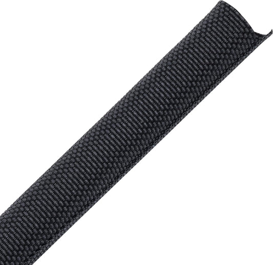 Braided Wire Loom Black Split Sleeving Mesh Woven for Automotive Wires/Audio Video Cable/Multi-Cable Strings (3/8" - 54 Feet)