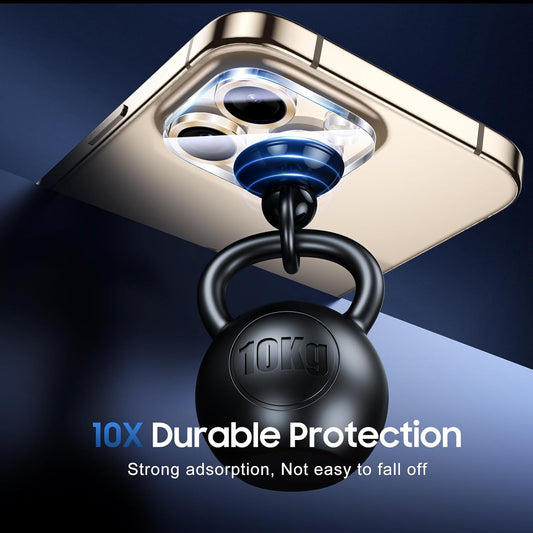 UniqueMe for 3 Pack iPhone 16 Pro/iPhone 16 Pro Max Camera Lens Protector - [Drop Protection] [Case Friendly] 9H Tempered Glass Camera Cover Screen [Update New Version] - Gold