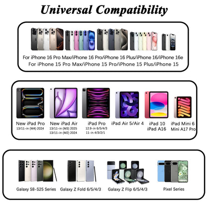 iPhone 16 15 Charger,USB C Charger Fast Charging,2Pack Dual Port Fast Wall Chargers Block with 6FT USB C to C Cable for iPhone 16e/16 Pro Max/16 Pro/16 Plus/15 Pro Max/15/iPad Pro/Air/Mini/AirPod