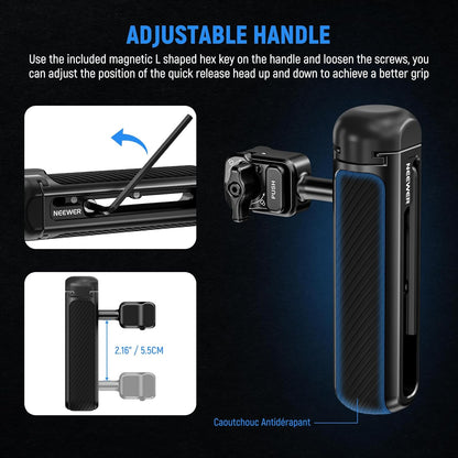 NEEWER 15 Pro Cage [2nd Gen], Video Rig Phone Stabilizer with Quick Release Side Handle, 67mm Filter Adapter, 17mm Lens Backplate, T Mount Lens Adapter Compatible with Moment, PA043+PA045B