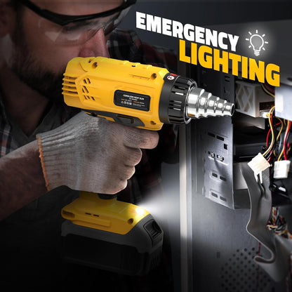 LIVOWALNY Heat Gun Compatible with Dewalt 20v Battery:350W Cordless Battery Powered Heat Gun 122℉~1022℉-Variable Temperature Control Heat Shrink Gun w/LED Digital Display for Shrink Tubing, Vinyl Wrap