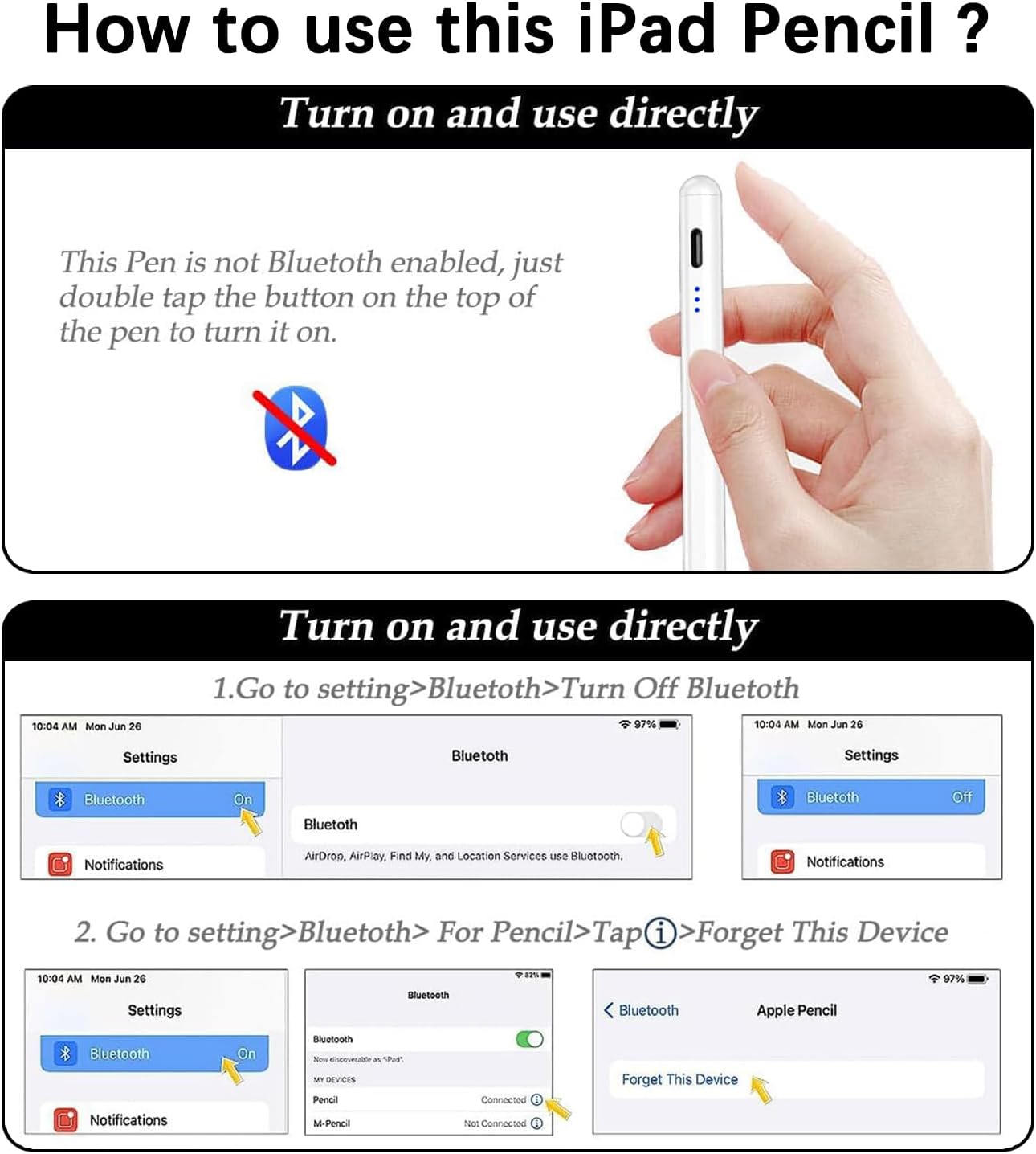 Stylus Pen for iPad (2025-2018),Tilt Sensitivity Palm Rejection Fast Charge Stylus Pencil,iPad Pencil for i Pad 11th A16/10/9/8/7/6th & Pro 13/12.9/11(M4) & Air 13/11(M3/M2) & Mini A17 Pro/6/5
