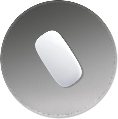 ITNRSIIET Mouse Pad Non-Slip Rubber Base Smooth Surface Stitched Edges Waterproof Durable Compatible with All Mice for Office & Gaming, Desk Accessory, Diameter 8.7 inch, Ash Gradient