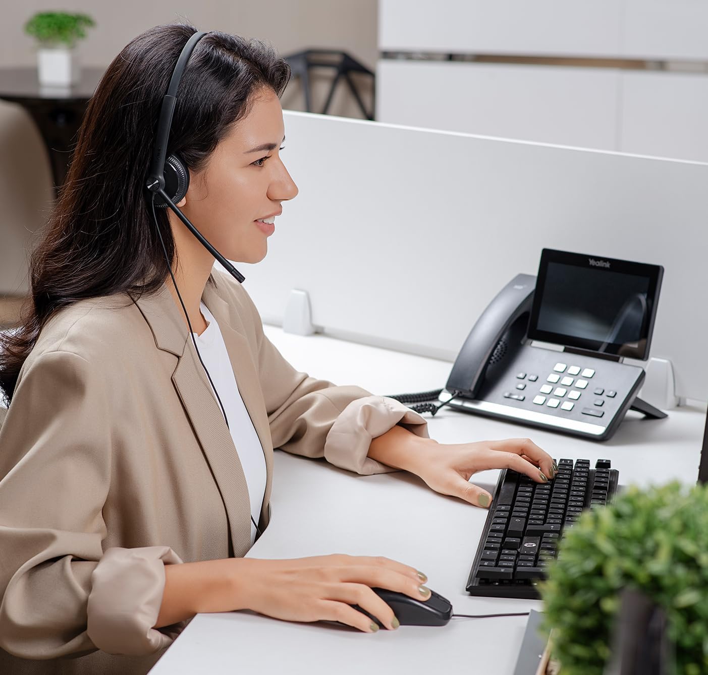 UH34 USB Headset with Microphone for PC Laptop,Wired Headset,On-Ear Headphones with Noise-Cancelling Microphone UH34 Dual UC