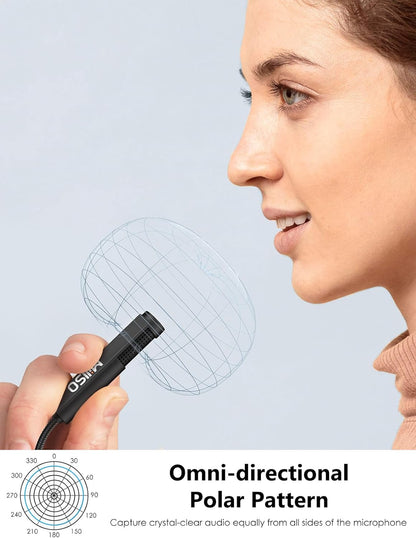 MillSO USB Microphone for Laptop Gooseneck Portable Mini USB Computer Microphone Plug&Play Omnidirectional External PC Microphone for YouTube, Streaming, Podcasting, Recording, Gaming - 1 FT