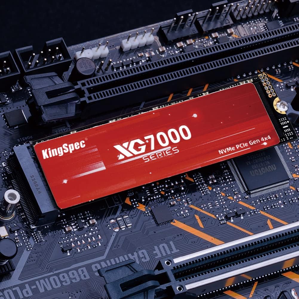 KingSpec XG7000 8TB NVMe SSD PCIe 4.0-7400MB/s Read Speed, 3D TLC NAND M.2 2280 Internal SSD, Compatible with Gaming PC, Laptop, PS5 Console