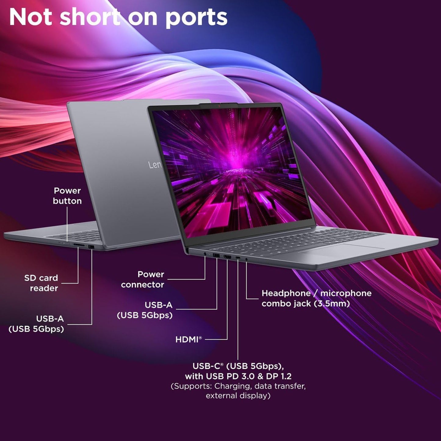 Lenovo Laptop Computer for Home Student Business, IdeaPad Slim 3, Intel i7-13620H (Beat Ultra 7 255U), 16GB DDR5 RAM, 256GB PCIe SSD, 16" FHD+, WiFi 6, Type-C, HDMI, Luna Grey, Windows 11 Pro, Wendbo