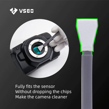 VSGO 4/3 Sensor Cleaning Kit for Mirrorless MILC and ILDC Cameras, 6pcs Micro Four Thirds CMOS Cleaner Swabs (12mm) and 10ml Cleaner Included (VS-S01E)
