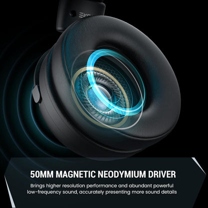 EKSA Wireless Gaming Headset for PS5, PC, PS4, Mac, Switch, Gaming Headphones with 2.4GHz, Bluetooth 5.3, 7.1 Surround Sound, Detachable Noise Canceling Microphone