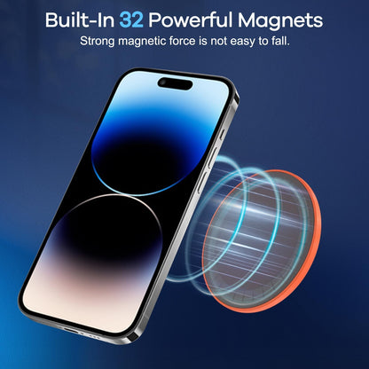 Silicone Suction Cup Phone Mount, Magnetic Suction Phone Case Stand, Mirror Shower Phone Holder, Perfect for Selfies and Videos Creators, Hands Free Holder Mount-Orange