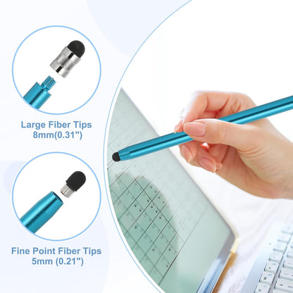 PATIKIL 5 Pcs Stylus Pens for Touch Screens, 2 in 1 High Sensitivity Universal Pen Capacitive Stylus for Phone Tablets Laptop Touch Screen Devices, Blue