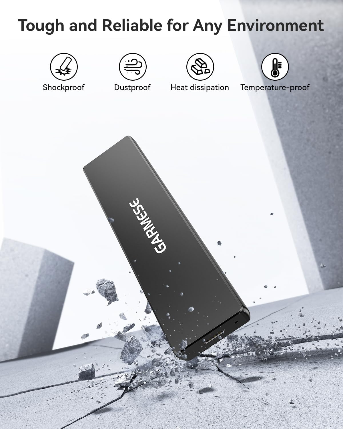 External SSD 512GB Portable SSD Speed Up to 1000MB/s USB 3.2 Gen 2, External Solid State Drives with Type-C Cable, Portable Solid State Drive for PC Mac Game Console