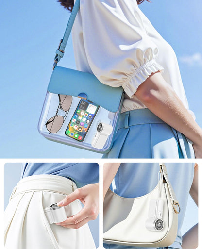 Portable Handheld Mini Fan, 6 Gear Wind, Hand Small Travel Personal Held Fans, Rechargeable Turbo Fan, Gifts for Women Men, for Camping Vacation Outdoor (white)