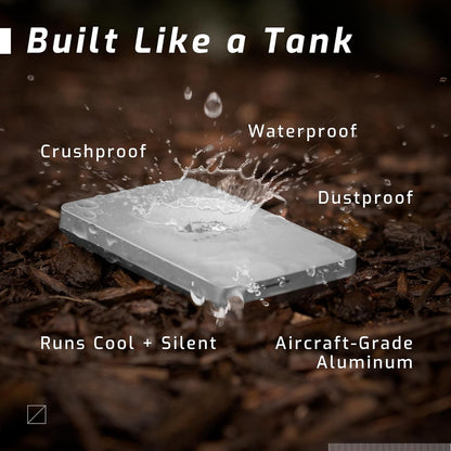 OWC Envoy Pro Elektron Portable 2TB SSD, Super Fast External SSD with up to 1250MB/s Performance, USB 3.2 Gen 2 and USB 2.0/3.0 Backwards and Universally Compatible, NVMe Powered Portable SSD