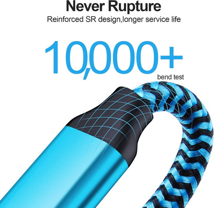 USB C Cable 3FT, 5Pack Type C Fast Charging Cable Nylon Braided Android Phone Charger Cord for iPhone 17 16e 16 15 Pro Max Samsung Galaxy S25 Ultra S24 A17 A56 A36 A16 A55 A35 A15 A14 A13 Pixel 10 9