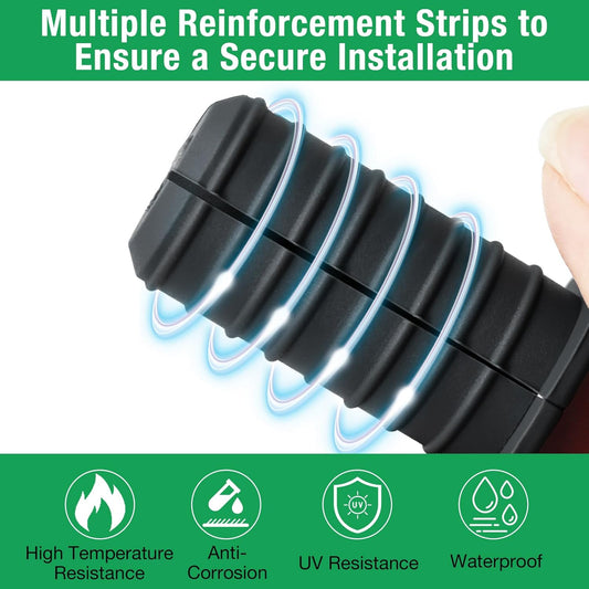 6pc Starlink Cable Grommet 3/4" Silicone Anti-Slip Wall Hole Pass Through Split Cable Bushings for TV Wire Ethernet Cord, Starlink Cable Routing Kit Accessories,38mm/1.5"Ht, Black