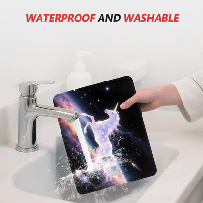 ITNRSIIET Mouse Pad Non-Slip Rubber Base Smooth Surface Stitched Edges Waterproof Durable Compatible with All Mice for Office & Gaming, Desk Accessory, 10.2x8.3x0.12 inch, Stellar