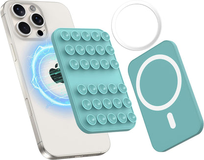 Patented Magnetic Sticky Phone Suction Grip Mount for MagSafe Case,Magnet Silicone Portable Stand Holder for iPhone 16/15/14/13/12 Series and Android, Hands-Free Selfies and Videos,Cactus