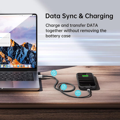 GIN FOXI Battery Case for iPhone 17 AIR, Charging Case Charger 8500mAh Ultra-Slim Lightweight Powerful Battery Pack 15W Fast Rechargeable Anti-Fall TPU Juice Box for iPhone 17 AIR (6.5") Black