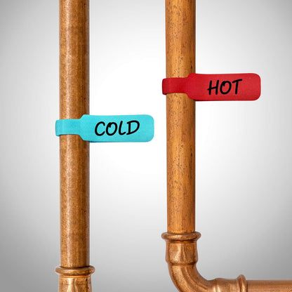 Cable Labels - Wrap-It Storage - Large, Multi-Color (30-Pack) - Colorful Labels for Basement and Office Organizing