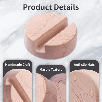 Marble Phone Stand for Desk - Cell Phone Holder for Nightstand Office Decor Compatible with iPhone 17 16 15 Pro Max iPad mini, Telephone Boho Pink Marble Kitchen Accessories