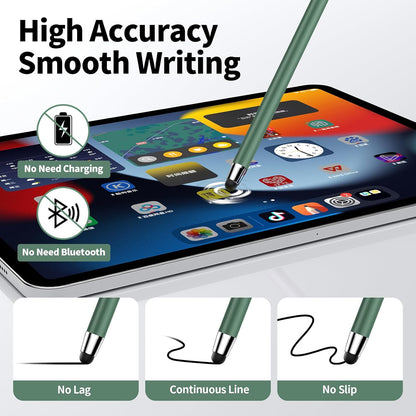 Stylus Pen for Touchscreen,5 PCS Stylus,2-in-1 Stylus Pen for iPad, High Sensitivity Precision Suitable for All Touch Screens of iPhone/ipad/Android Tablet(Black/White/Gray/Gold/Dark Green)