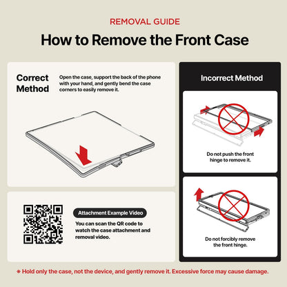 VRS DESIGN Terra Guard Modern for Galaxy Z Fold 7 (2025) – Magnetic Phone Case with Built-in Screen Protector, Rugged Dual Layer Protection & Spring-Loaded Hinge Cover (Ice Blue)