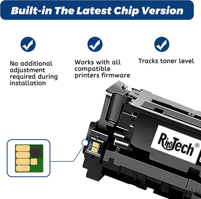 206A Black Toner Cartridge,with Chip 2 Pack Replacement for HP 206X W2110A for HP Color Laserjet pro M283cdw M283fdw M282nw M255dw M255nw M283 M255 Printer